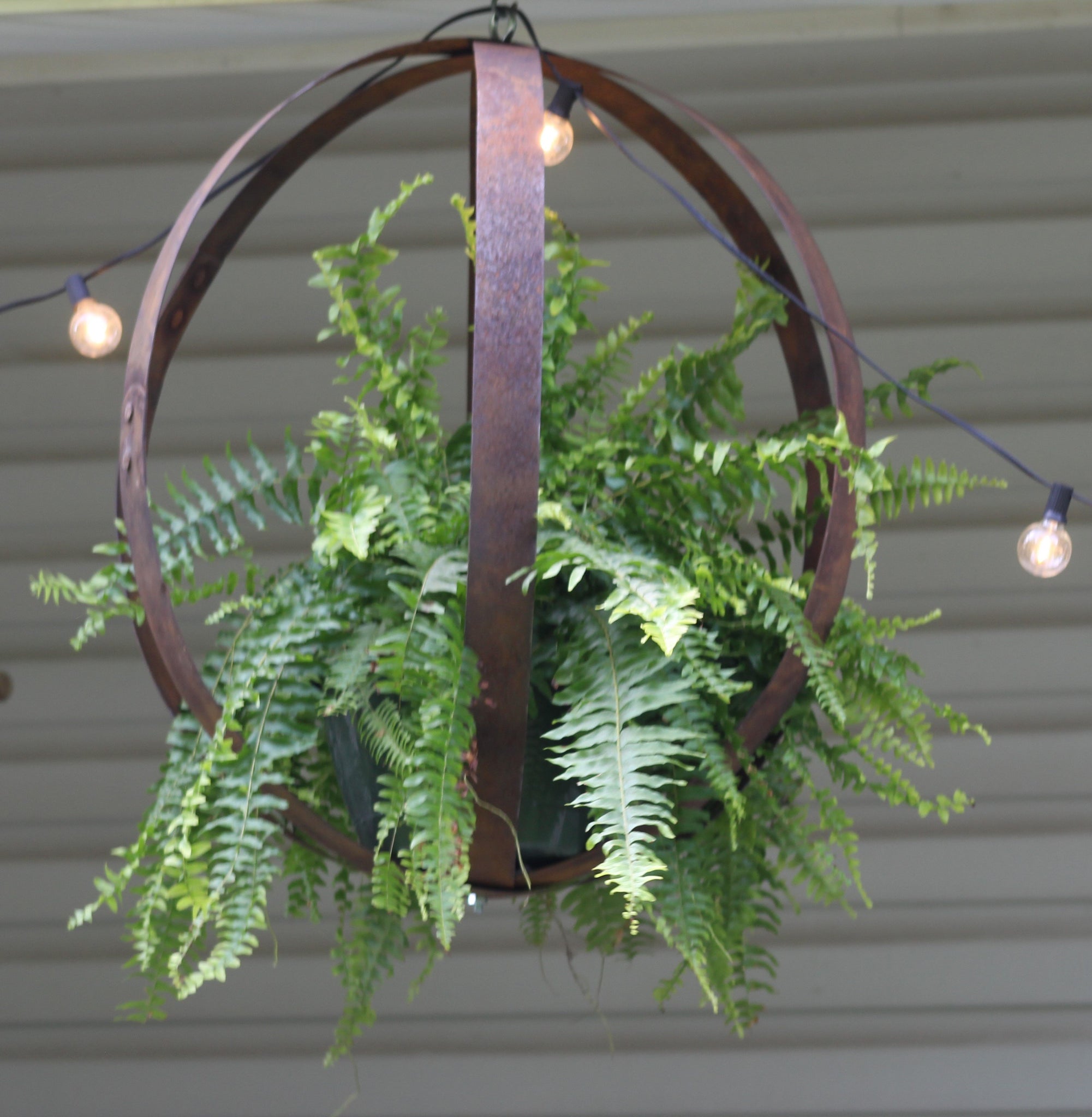 crate and barrel hanging planter Rustic Hanging Plant Holder, Made with Reclaimed Barrel Rings – AmishToyBox.com