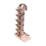 Wooden Marble Launcher Toy with Glass Marbles, Amish-Made