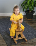 Wooden Rocking Horse Toddler Toy, Amish-Made, Child-Safe Finish