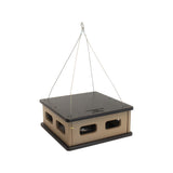 Bluebird Feeder - Hanging Block House Mealworm Feeder for Bluebirds - Amish-Made with Poly Lumber