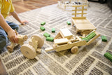Amish-Made Wooden Hay Baler Toy with Folding Bale Chute