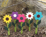 Decorative Flower Stake for Outdoor Décor, Amish-Made with Poly Lumber, Sunflower