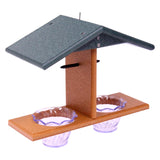 AmishToyBox.com Oriole Bird Feeder, Double-Cup Jelly Oriole Feeder with Pegs for Orange Halves