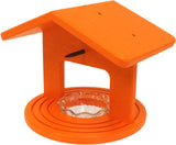 New Design! Oriole Bird Feeder, Poly Lumber Hanging Round Oriole Jelly and Orange Feeder with Grooves for Grip, Single Cup