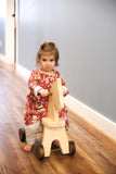 Amish-Made Wooden Riding Horse Toddler Ride-on Toy
