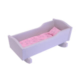 Amish-Made Wooden Rebekah's Collection Doll Cradle with Blanket Set