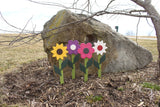 Decorative Flower Stake for Yard and Garden Décor, Amish-Made with Poly Lumber, Daisy