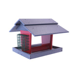 Classic Bird Feeder with Suet Holder and Peanut Feeder, Eco-Friendly Poly Lumber, Post-Mount