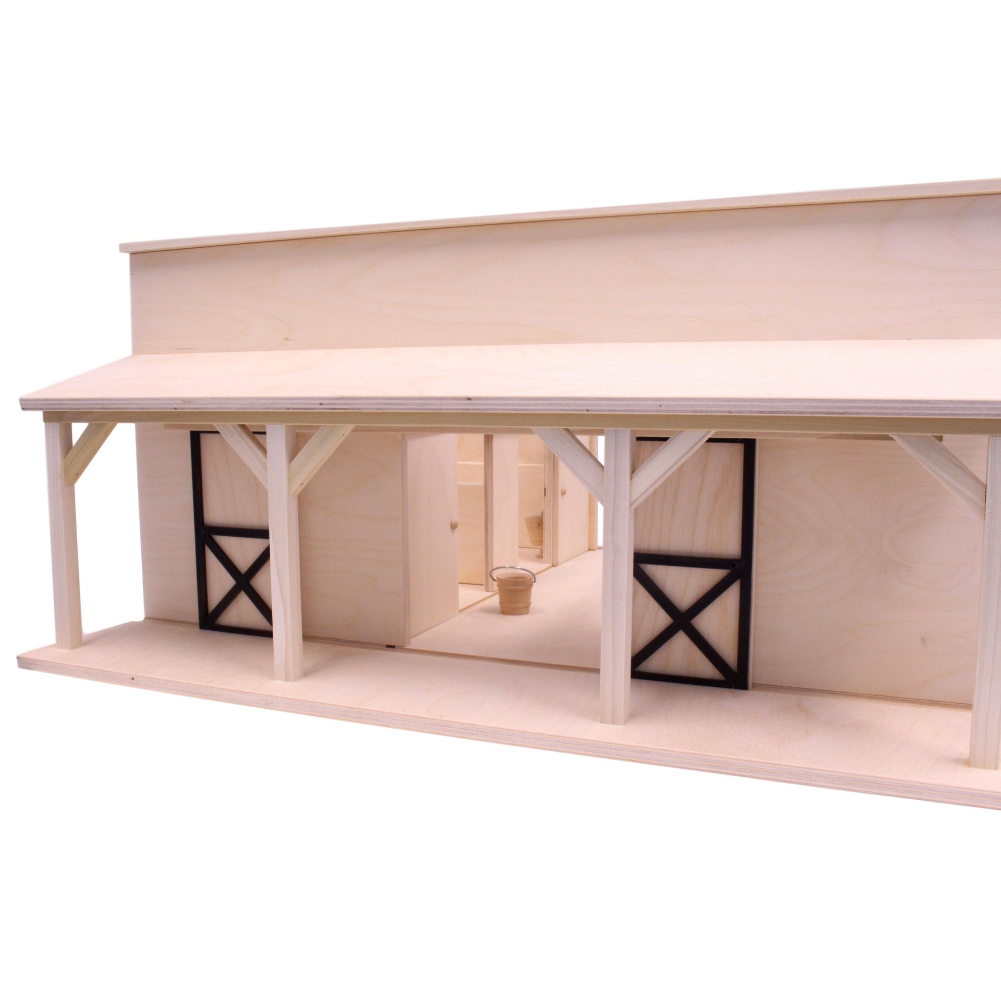 Large Wooden Western Horse Barn Toy