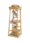 Pyramid Marble Tower Run Wooden Toy, 39" High, Marbles Included