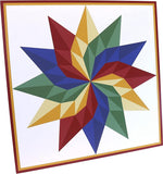 Hand-Painted Barn Quilt Sign - Dahlia "Sunburst" Design - Large 36" x 36" Size