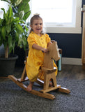 Amish-Made Wooden Rocking Horse Toddler Toy