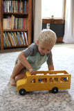 Amish-Made Wooden School Bus Toy
