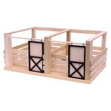 Amish-Made Toy Wooden 2 Stall Horse Stable