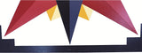 Hand-Painted Barn Quilt, Mariner's Compass Golden Abyss Design