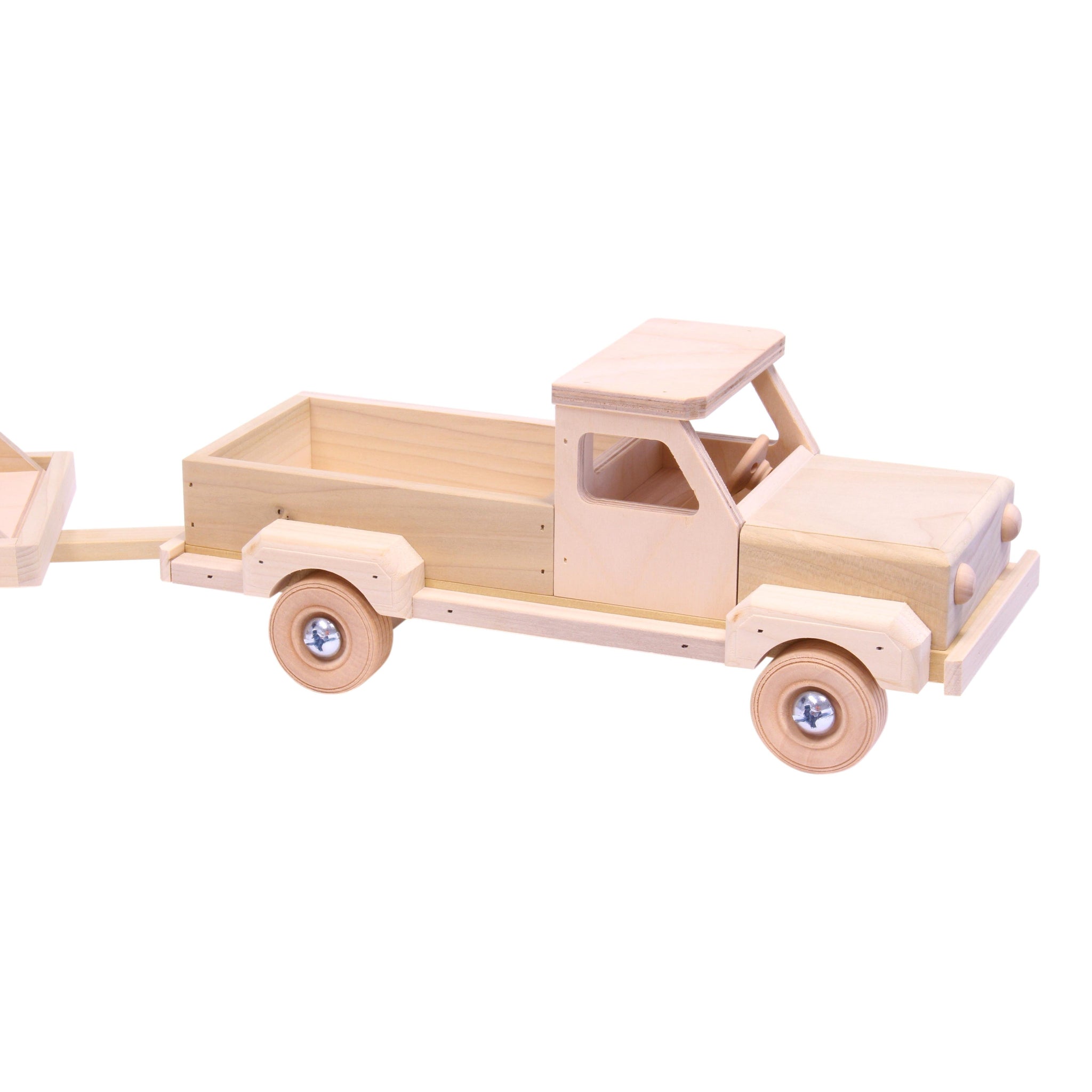 Wooden Flatbed Semi Truck And Trailer