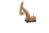 Amish-Made Wooden Excavator Toy, Child-Safe Finish