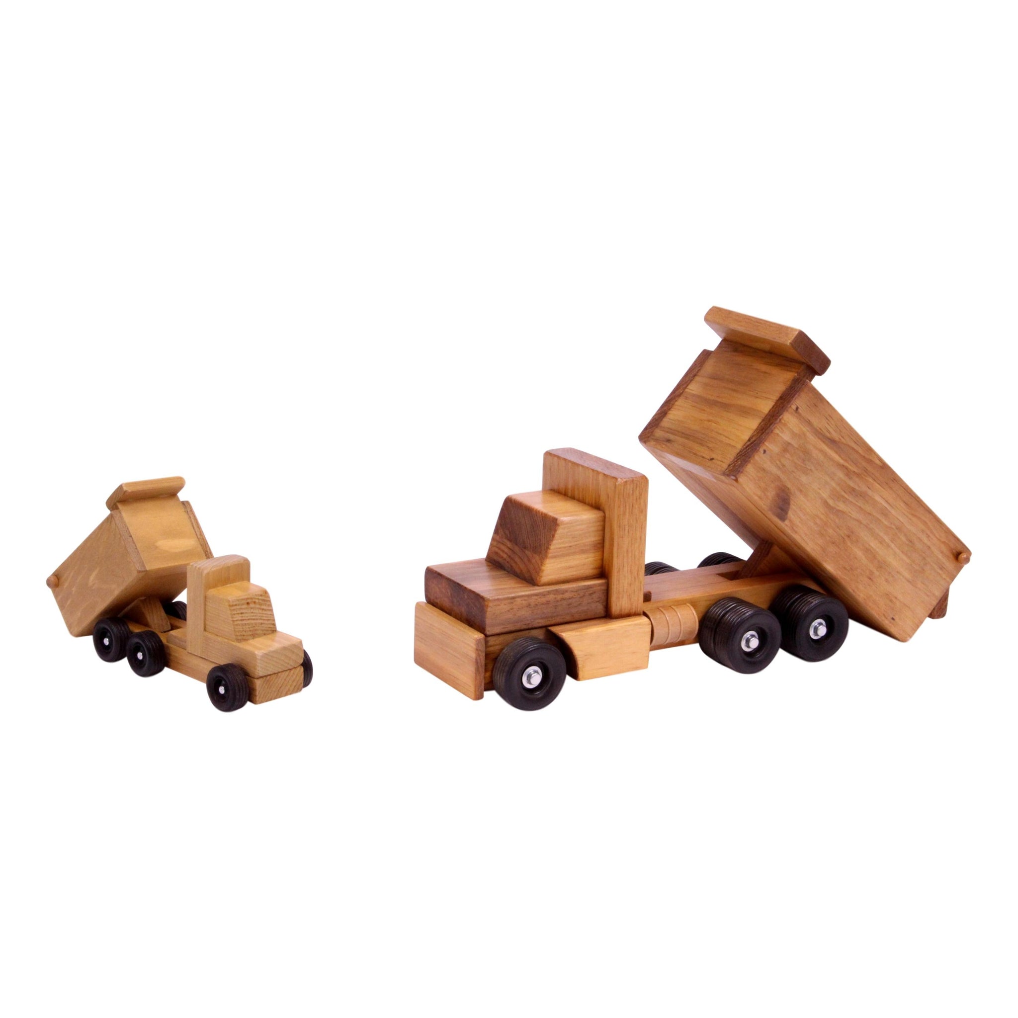 Amish-made Wooden Dump Truck Toy with Non-toxic Finish –