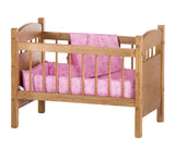 Amish-Made Wooden Deluxe Doll Crib for 18" Dolls, "Katies Collection"