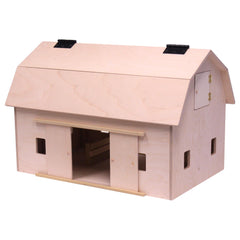 Amish-Made Large Wooden Hip-Roof Barn Toy