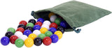 AmishToyBox.com Bag of 60 Glass Marbles - Replacement Marbles for Chinese Checkers - Large 3/4" (18mm) Diameter