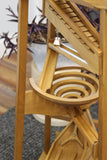 Pyramid Marble Tower Run Wooden Toy, 39" High, Marbles Included