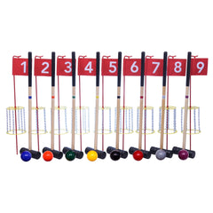 NEW! Amish-Made Deluxe Flag Croquet Golf Game Set