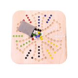 Wooden Maple Aggravation (Wahoo) Marble Game Board Set, Double-Sided