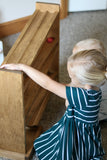 Amish-Made Wooden Ball Roller Racetrack Toy