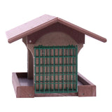 Amish-Made Deluxe Bird Feeder with Suet Holder, Eco-Friendly Poly Lumber