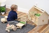 Amish-Made Wooden Toy Hay Elevator