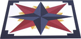 Hand-Painted Barn Quilt, Mariner's Compass Golden Abyss Design