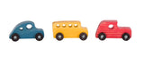 Wooden Toy Car Set to Fit Car Carrier Trailer, Amish-Made