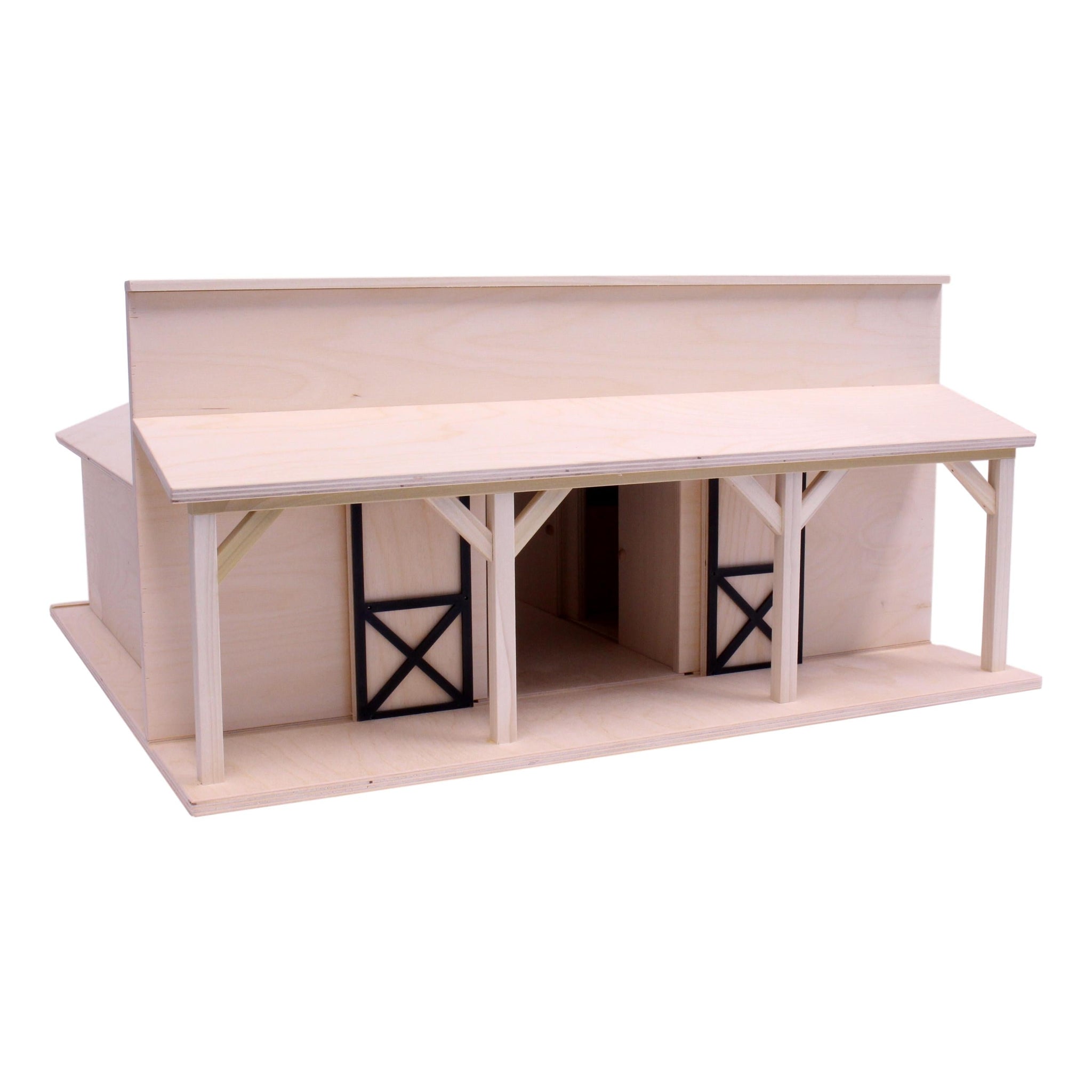 Large Wooden Western Horse Barn Toy
