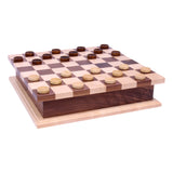 Deluxe Chess/Checkers Wooden Game Board Set - with Pullout Drawer