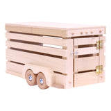 Amish-Made Wooden Horse Trailer Toy