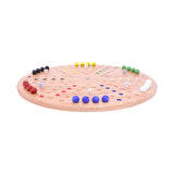 Round Aggravation Game Board Set - Solid Oak Wood - Double-Sided