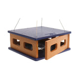 Bluebird Feeder - Hanging Block House Mealworm Feeder for Bluebirds - Amish-Made with Poly Lumber