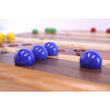 Wahoo Aggravation Marble Game Board Set - Multiple Wood Species - Large 24" Wide - Double-Sided - with XLarge 1" Marbles and Dice Included