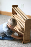 Amish-Made Wooden Ball Roller Racetrack Toy