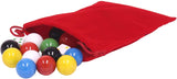 Game Bag of 24 Extra-Large Glass Marbles (1" Diameter) and 6 Dice for Aggravation Game