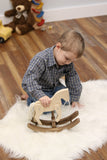 Amish-Made Wooden Rocking Clackity Horse Toy, Child Safe Finish