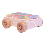 Wooden ABC Block Wagon Toy with Pull-String, Amish-Made